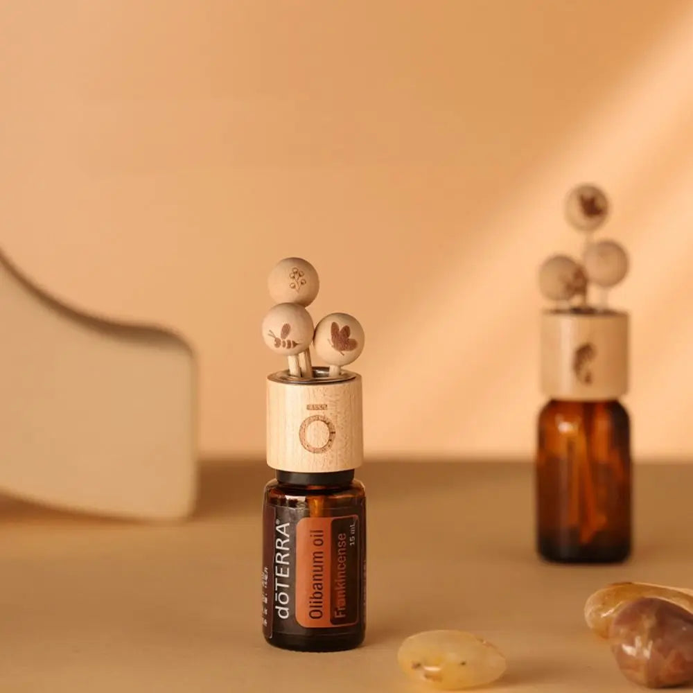 Buchenholz Kugeldeckel für ätherisches Öl Holzfarbe DIY Dekoration Feuerloser Weinzweig Kein Feuer Aroma Diffusor Stäbchen