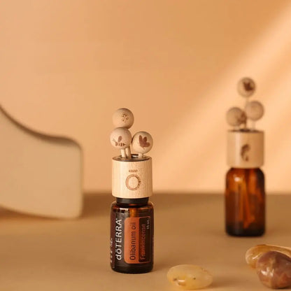Buchenholz Kugeldeckel für ätherisches Öl Holzfarbe DIY Dekoration Feuerloser Weinzweig Kein Feuer Aroma Diffusor Stäbchen