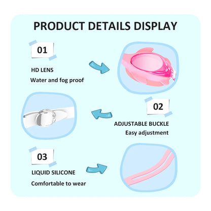 Kinderschwimmbrillen für 3- bis 14-Jährige – Hochauflösend, wasserdicht und beschlagfrei, Schwimmbrillen für den Pool