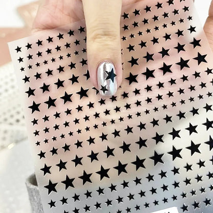 Nail Art Aufkleber Y2K Satr Pentagramm / Kreuz Sterne Nagel Design Selbstklebend für Frauen Mädchen Luxus Maniküre Dekoration