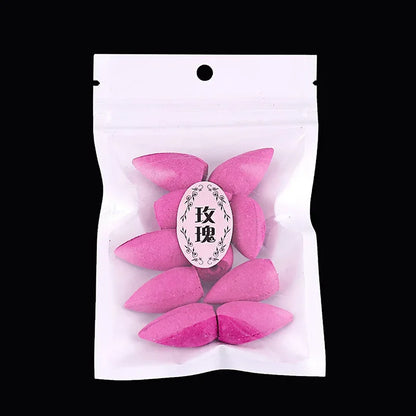 Y 10/50/70pcs Backflow Weihrauchkegel Lavendel Jasmingeruch Wohnzimmer Duft für heimische Sandholz -Zitronen Geschenk Magnolienkegel Weihrauch