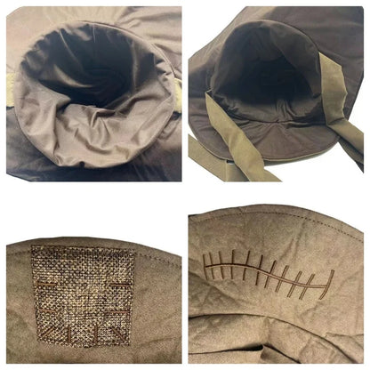 Modischer Hexen- und Zaubererhut aus Filmen: Ledernes Sprechender Hut im Potter-Stil, Halloween-Party-Requisite, Verkleidungshut, Cosplay-Kostümzubehör für Herren.