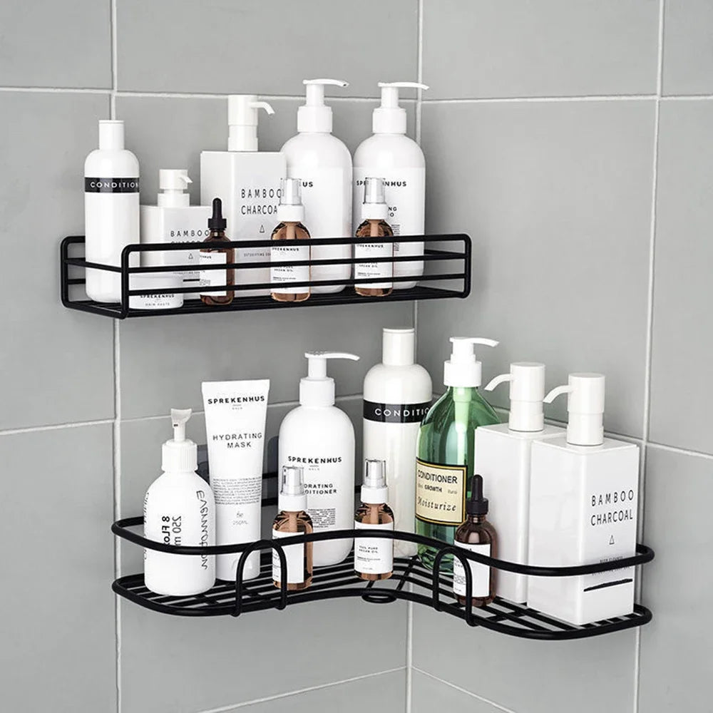Wandregal Küche Organizer Regale Badezimmer Regal Ecke Eisen Dusche Caddy Aufbewahrungsregal Shampoo Halter Badzubehör