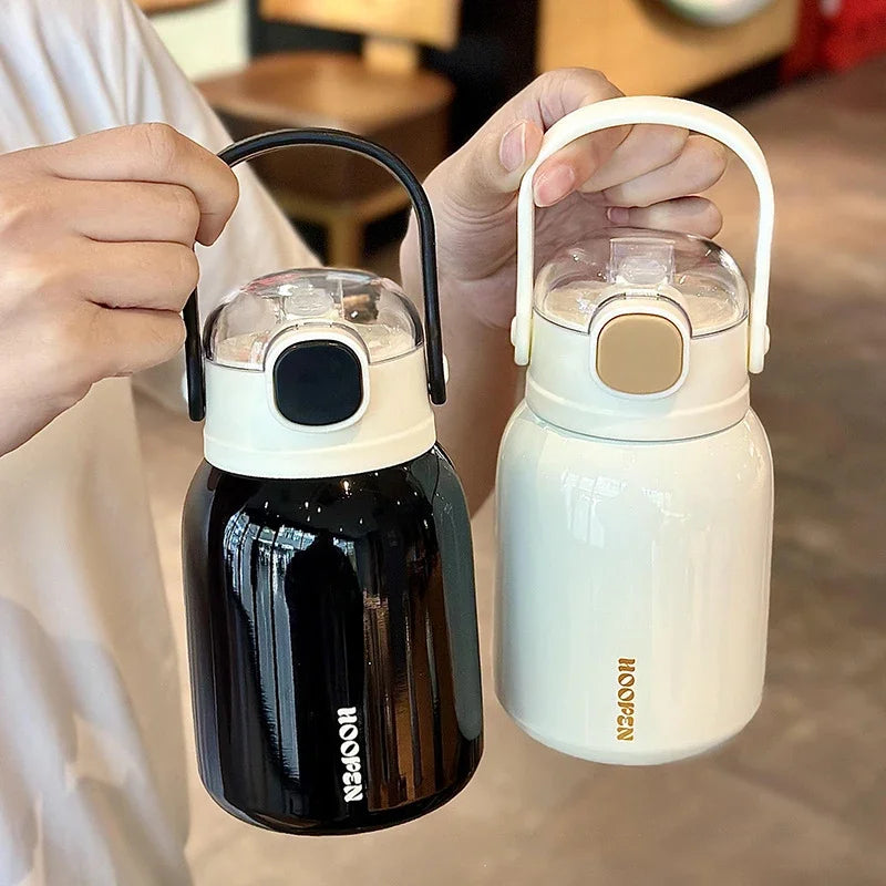 500ml Edelstahl-Thermosflasche Tragbare Thermo-Kaffeetasse Vakuumflasche Isolierte Wasserflasche Halten Sie den kalten Vakuumbecher heiß