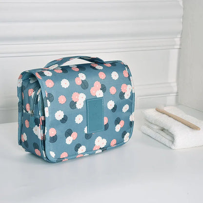 Kosmetiktasche Frauen Reisetasche Wasserdichte Toilettenartikel Beauty Organizer Damen Badezimmer Neceser Make-up Aufbewahrungstasche mit Haken Waschen