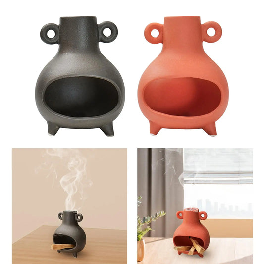 Keramik-Palo-Santo-Halter, Räuchergefäß, 9,9 x 13,2 cm, Mehrzweck-Dekoration, Kerzenhalter, Salbei-Brennschale für Büro, Hotel