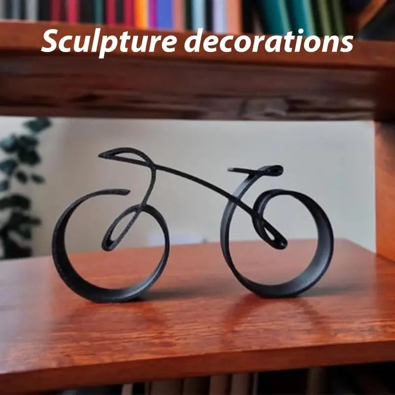 Minimalistische Fahrrad-Skulptur, Stilvolle Kunst im Drahtrahmen-Stil, Fahrradstatue, Tischdekoration für Heim und Büro, Kreatives Kunsthandwerk, Geschenk