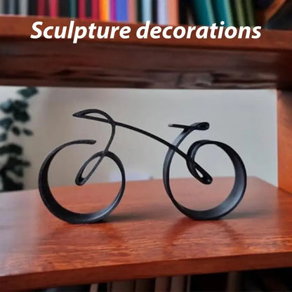 Minimalistische Fahrrad-Skulptur, Stilvolle Kunst im Drahtrahmen-Stil, Fahrradstatue, Tischdekoration für Heim und Büro, Kreatives Kunsthandwerk, Geschenk