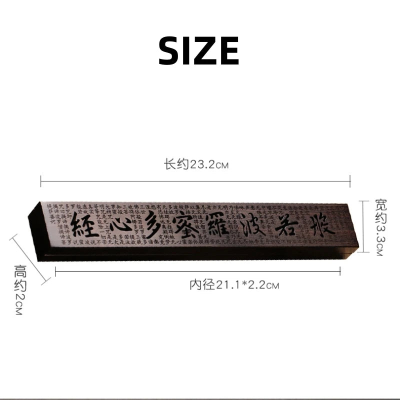 Joss Stick Box Die Prajna Paramita Sutra Liegerad Räucherstäbchen Brenner Linie Räucherstäbchen Räuchergefäß Vintage Sandelholz Schrift Ebenholz