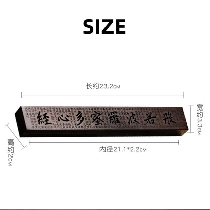Joss Stick Box Die Prajna Paramita Sutra Liegerad Räucherstäbchen Brenner Linie Räucherstäbchen Räuchergefäß Vintage Sandelholz Schrift Ebenholz