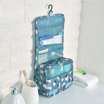 Kosmetiktasche Frauen Reisetasche Wasserdichte Toilettenartikel Beauty Organizer Damen Badezimmer Neceser Make-up Aufbewahrungstasche mit Haken Waschen