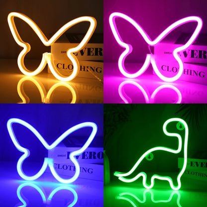 Schmetterling LED Neon Licht Leuchtende Weihnachtsdekoration Neonlampe Für Zuhause Wohnzimmer Party Wanddekoration Festival Erwachsene Kind Geschenk