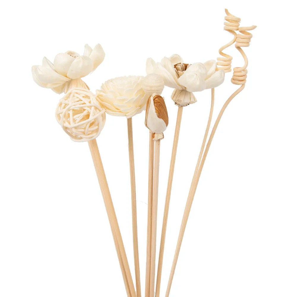 8PCS Künstliche Lotus Blume Rattan Reed Duft Aroma Diffusor Refill Stick Diy Blumen Wohnkultur Handwerk