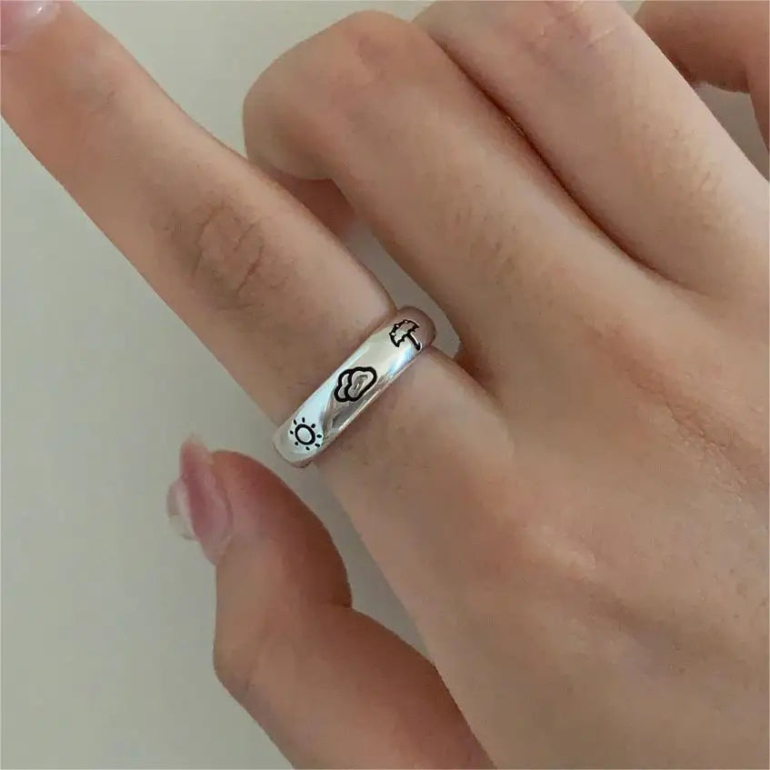 925 Sterling Silber Wetter Label Ringe für Frauen Hochzeit Luxus Schmuck Zubehör Großhandel Artikel Alles