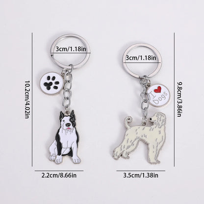 1 STÜCKE Metall NEUE Bulldogge Haustier Hund Schlüsselanhänger Tier Charms Schule Tasche Anhänger Auto Schlüsselanhänger Freund Geschenk