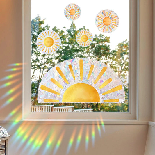 Regenbogen Sonne Fänger Fenster Glas Aufkleber Elektrostatische Wolke Wand Prismen Aufkleber für Zuhause Kinder Schlafzimmer Dekoration PVC Aufkleber