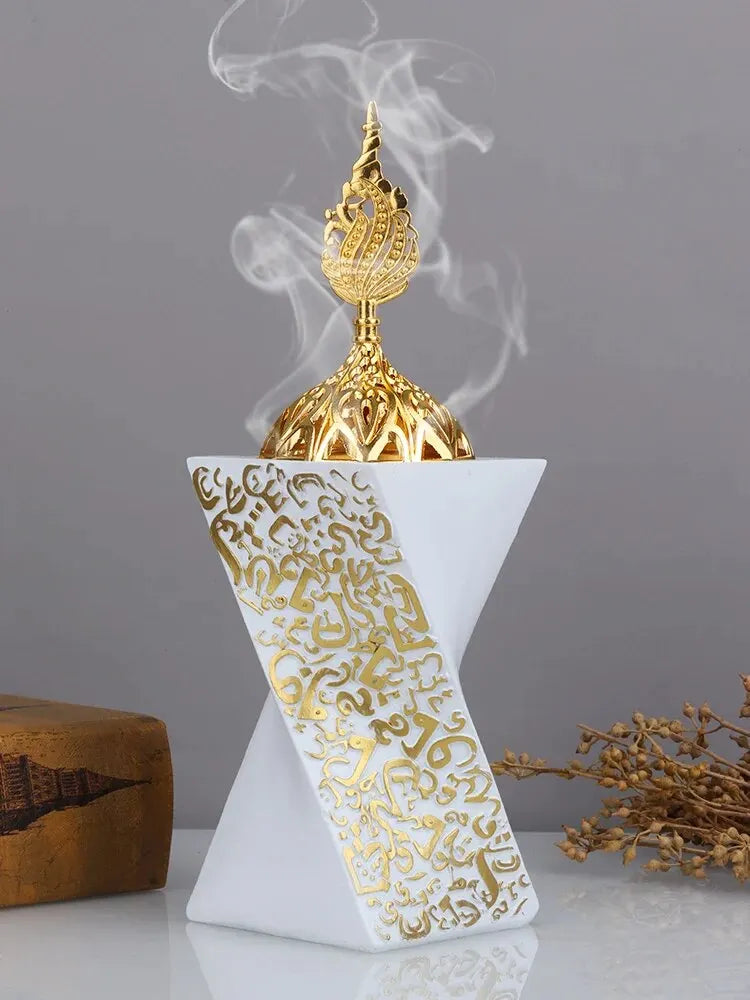 1PC Kunstharz Kreativer Naher Osten Aromatherapie-Herd, Zuhause Schlafzimmer Innenluftreinigung Aromatherapie-Herd