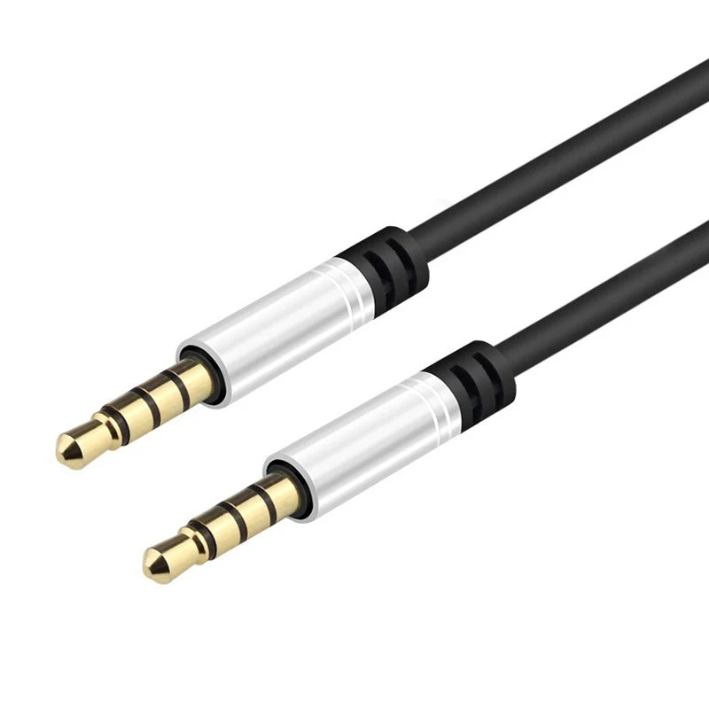 HiFi AUX Kabel – 3,5 mm Audio Lautsprecherkabel, 3,5 mm Klinkenstecker für Gitarre, vergoldetes Aux-Kabel, Auto-Kopfhörer-Kabel
