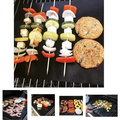Antihaft-Grillmatte 1/5/10pcs Backmatte BBQ-Werkzeuge Kochen Grillblech Hitzebeständigkeit Leicht zu reinigende Küchenwerkzeuge