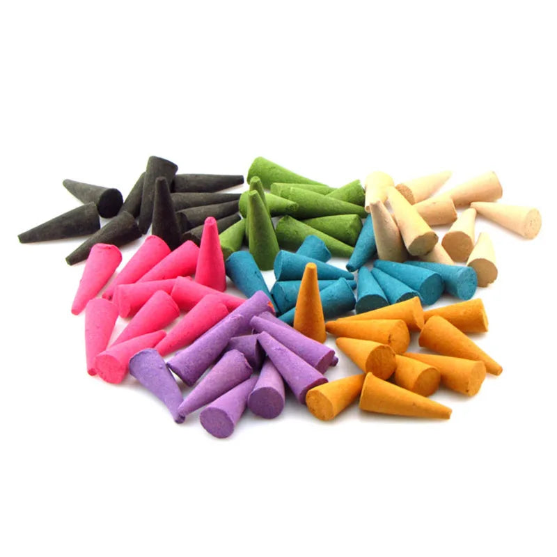 Ein Paket natürlicher Weihrauchkegel duftender Turm Zapfen Anti-Odour-Zitronen-Sandelholz-Pfingstrotenpagodenpagode Weihrauch