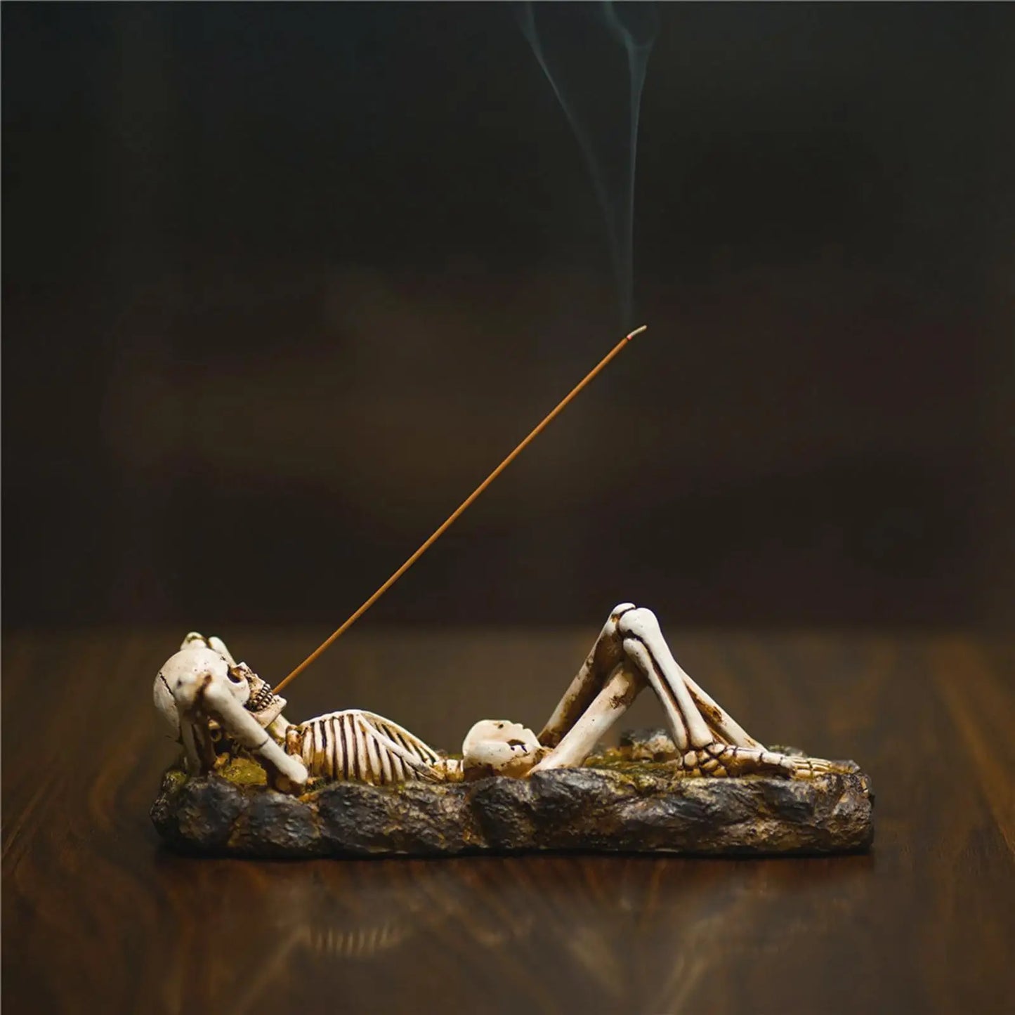 Räuchergefäß Totenkopf Figur Skulptur Räucherstäbchenhalter Dekor Geschenke