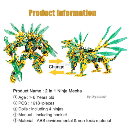 4-in-1-Ninja-Goldener-Krieger-Roboter-Mech-2-Köpfe-fliegende-Drachen-Set-Kämpfer-Figuren-Bausteine-Spielzeug-für-Kinder-Jungen-Weihnachtsgeschenk