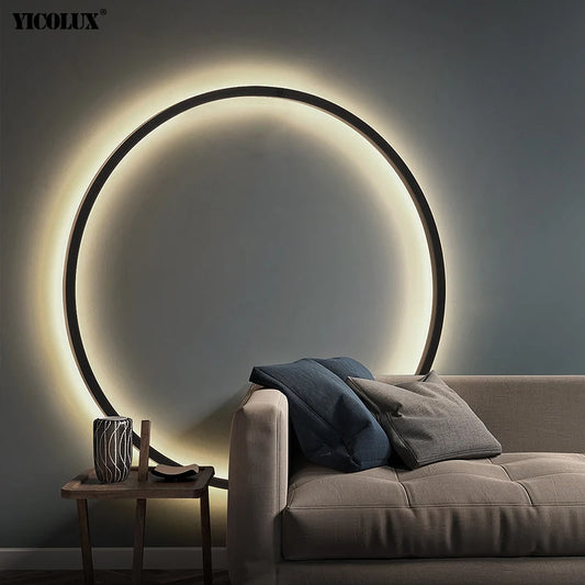 Einfache Kreis Hintergrunddekoration Lampen Neue Moderne LED Wandleuchten Wohnzimmer Schlafzimmer Nachttisch Gang Korridor Innenbeleuchtung