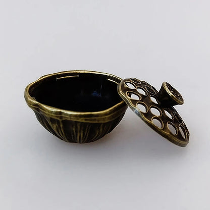 Neue 1PC Legierung Weihrauch Brenner Chinesischen Buddha Lotus Blume Weihrauch Halter Handgemachte Räuchergefäß Für Buddhistische Hause Büro Dekoration