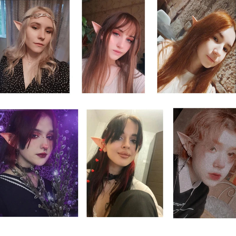 Mysteriöse Engel-Elfenohren aus Latex: Ohren für Feen-Cosplay, Kostümzubehör, Halloween-Dekoration, Fotorequisiten, Spielzeug für Erwachsene und Kinder.
