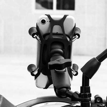 Universal-Motorrad-Handyhalter-Ladegerät-Fahrrad-Telefonständer-GPS-Halterung-Unterstützung-4-6-5-Zoll-iPhone-Smartphone