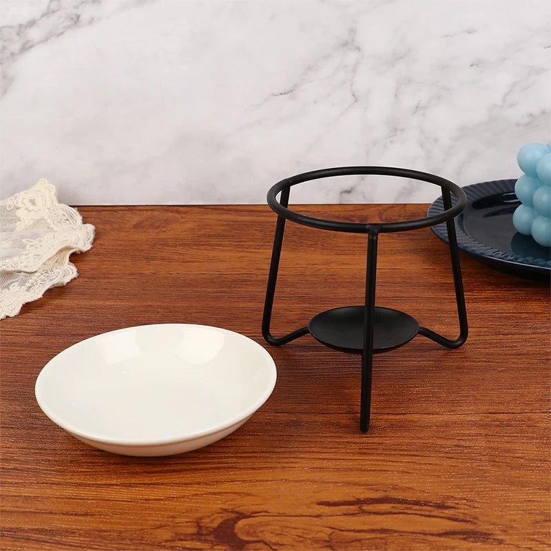 1Pc Schwarz Neue Weihrauch Brenner Ätherisches Öl Lampe Herd Teelicht Kerzenhalter Ornament Aroma Diffusor Spa Meditation Wohnkultur