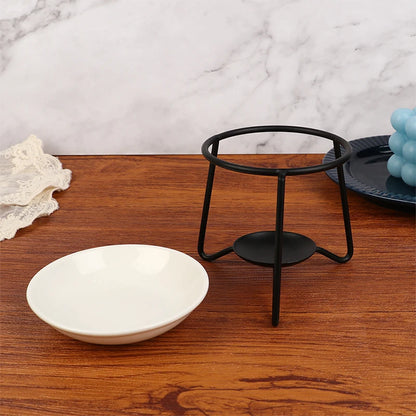 1Pc Schwarz Neue Weihrauch Brenner Ätherisches Öl Lampe Herd Teelicht Kerzenhalter Ornament Aroma Diffusor Spa Meditation Wohnkultur