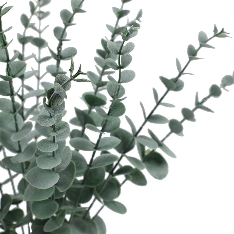 10/20 Stück Eukalyptus Künstliche Blätter Zweige, Fake Pflanzen für DIY Weihnachtskranz, Hochzeit, Neujahrsparty, Tisch- und Heimdekoration