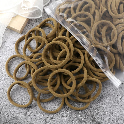 50er-Set-Damen-Mädchen-Basic-Haarbänder-4cm-einfache-einfarbige-elastische-Stirnband-Haarseile-Krawatten-Haar-Accessoires-Pferdeschwanzhalter