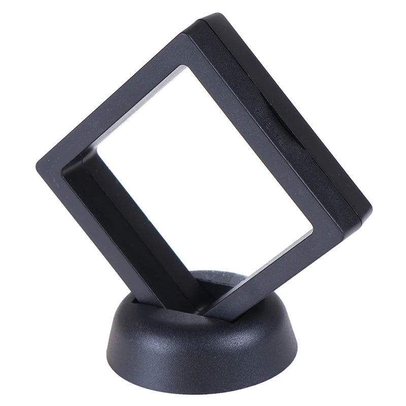 3D Floating Picture Frame Box Jewelry Home Display Stand Ring Pendant Holder Protect Jewellery Präsentation Case