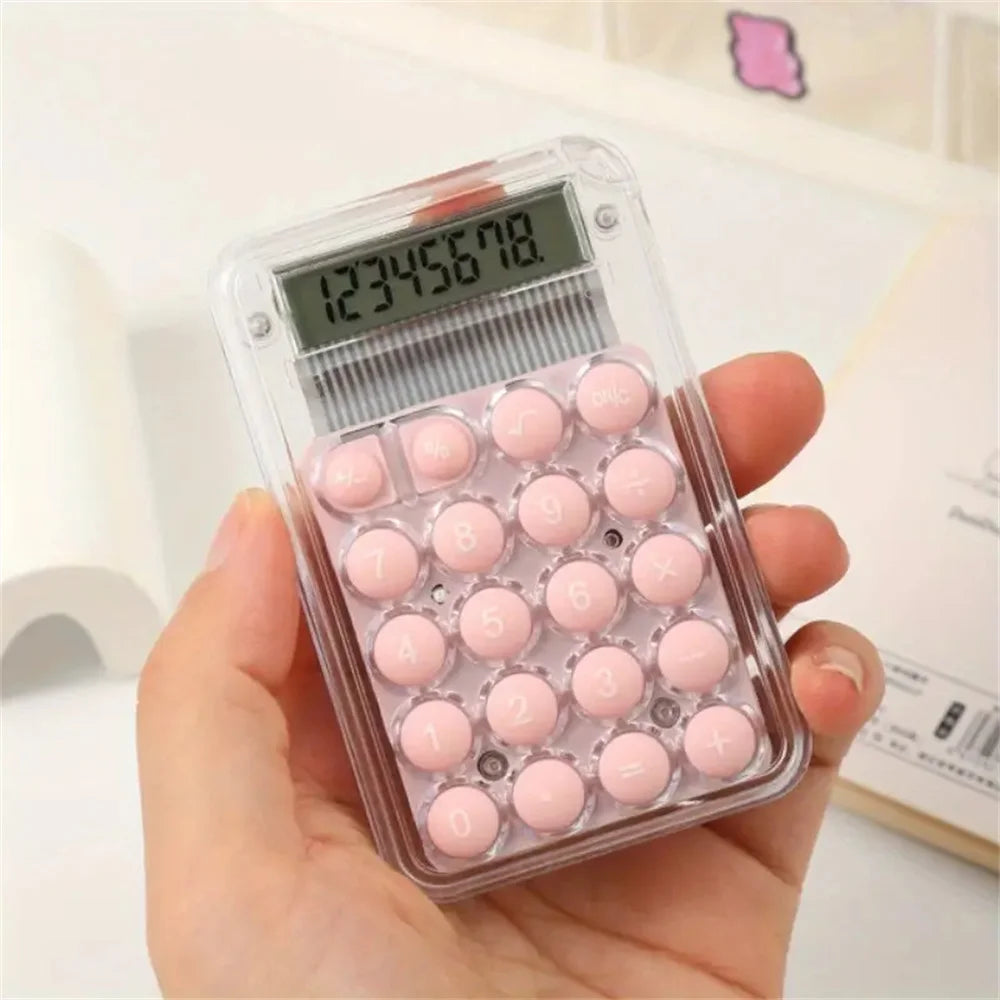 Transparenter Taschenrechner Elektronischer Desktop-Taschenrechner LCD-Display Mini-Taschenrechner Büro Student Test Kinder Geschenk Basic