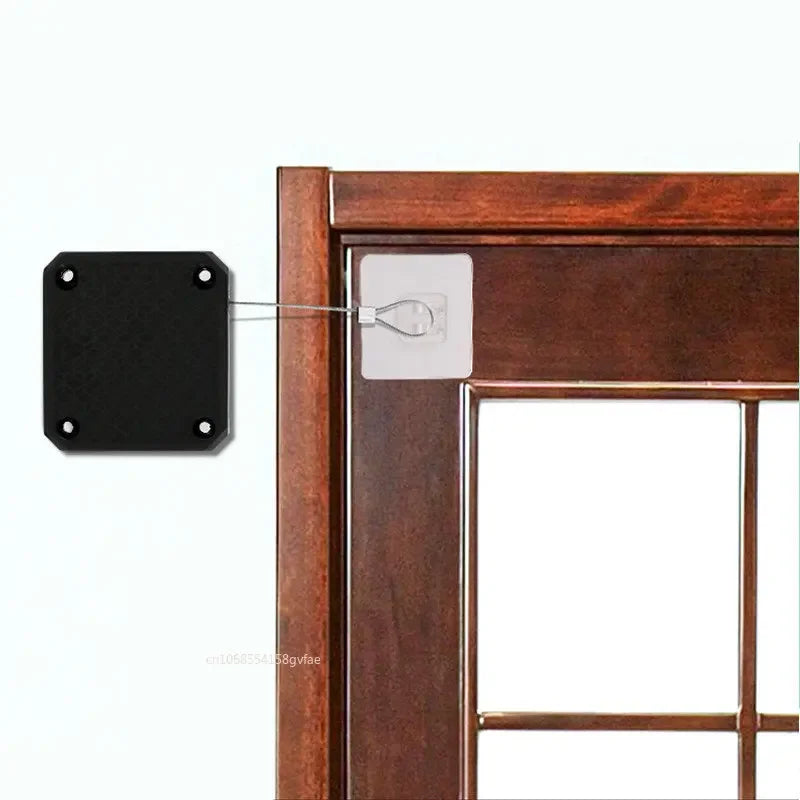 Dual-Use-Haushalts-Türschließer ohne Lochung, Zugseil, Schiebetür, Schlafzimmertür, automatische Rückkehr, einfache Stummschaltung, Türschließer