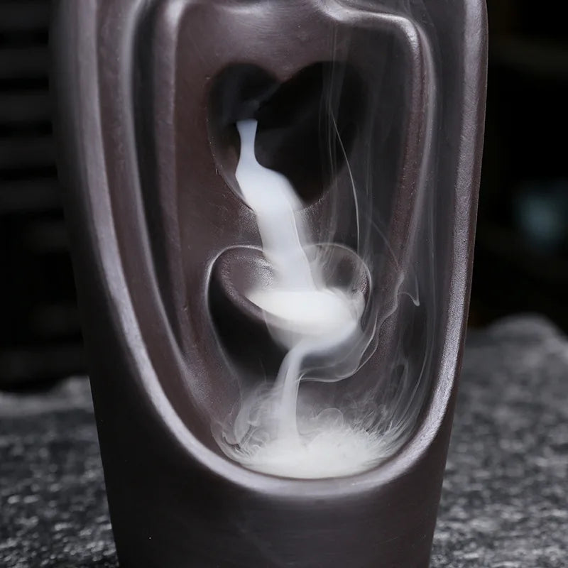 1PC, Liebhaberpaar Keramik Sandelholz Backflow Weihrauch Brenner, Wohnungskultur Wasserfall Weihrauch Brenner Valentinstag Geschenk