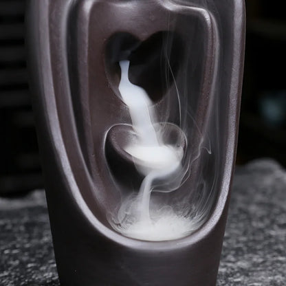 1PC, Liebhaberpaar Keramik Sandelholz Backflow Weihrauch Brenner, Wohnungskultur Wasserfall Weihrauch Brenner Valentinstag Geschenk