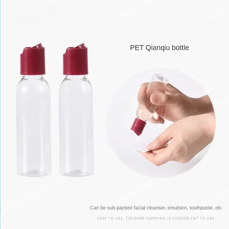 7PCS Reiseflasche Tasche Waschset Make-up Shampoo Körperwäsche Tragbares Hautpflegeprodukt Handcreme Nachfüllbare Spray Lotion Flasche