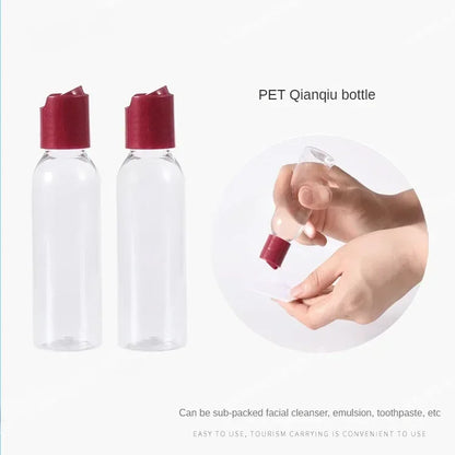 7PCS Reiseflasche Tasche Waschset Make-up Shampoo Körperwäsche Tragbares Hautpflegeprodukt Handcreme Nachfüllbare Spray Lotion Flasche