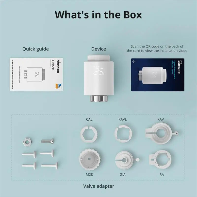 SONOFF TRVZB Zigbee Thermostatisches Heizkörperventil TRVs Smart Quiet TRV Temperaturregelungssystem Unterstützung Alexa ZHA MQTT Ewelink