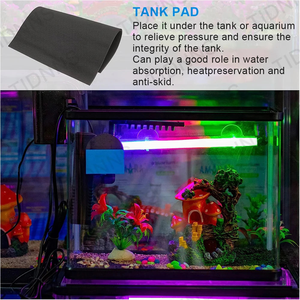 Aquarium Mat Aquarium Anti-Rutsch Pad Stoßdämpfend Verdickte Schwarze Matte Schildkrötenaquarium Landschaftsbau Umweltisolierung