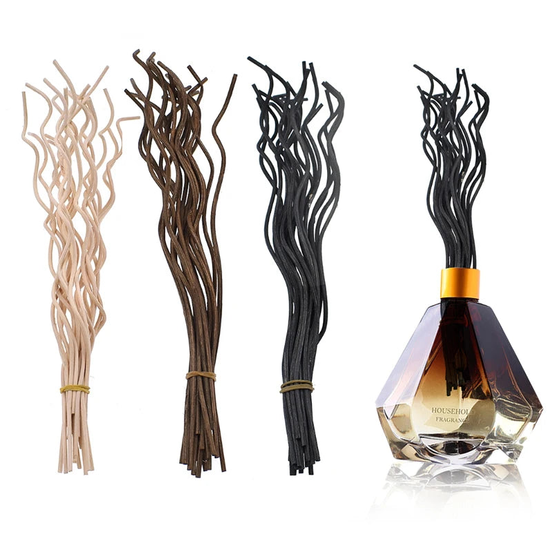 5/20pcs Aroma Diffusor 28cm Wellenförmiges Rattan Schilf Stäbchen Lufterfrischer Aromatherapie Sticks Öl Diffusor Nachfüllstäbchen Raumduft