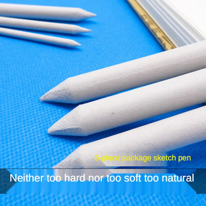 6 STÜCKE Künstler Mischen Papierstümpfe Tortillion Kunst Mixer Papier Schleifpapier Zeichnung Holzkohle Graphit Sketcking Tool