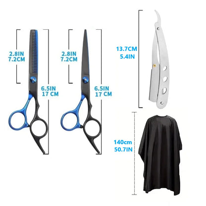 Haarschneidescheren-Set, 6 Zoll Haarschneidescheren Effilierscheren, Friseur Haarschneide Styling Werkzeug Set