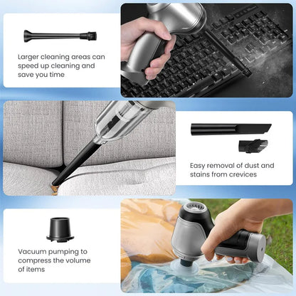 Kabelloser Handstaubsauger Air Duster Wiederaufladbarer tragbarer Mini-Autostaubsauger Wireless für Auto-Desktop-Tastatur