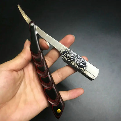 Herren Handrasierer, Klinge aus Edelstahl, Klappbarer Barber Rasiermesser, zum Rasieren und Bartpflege.