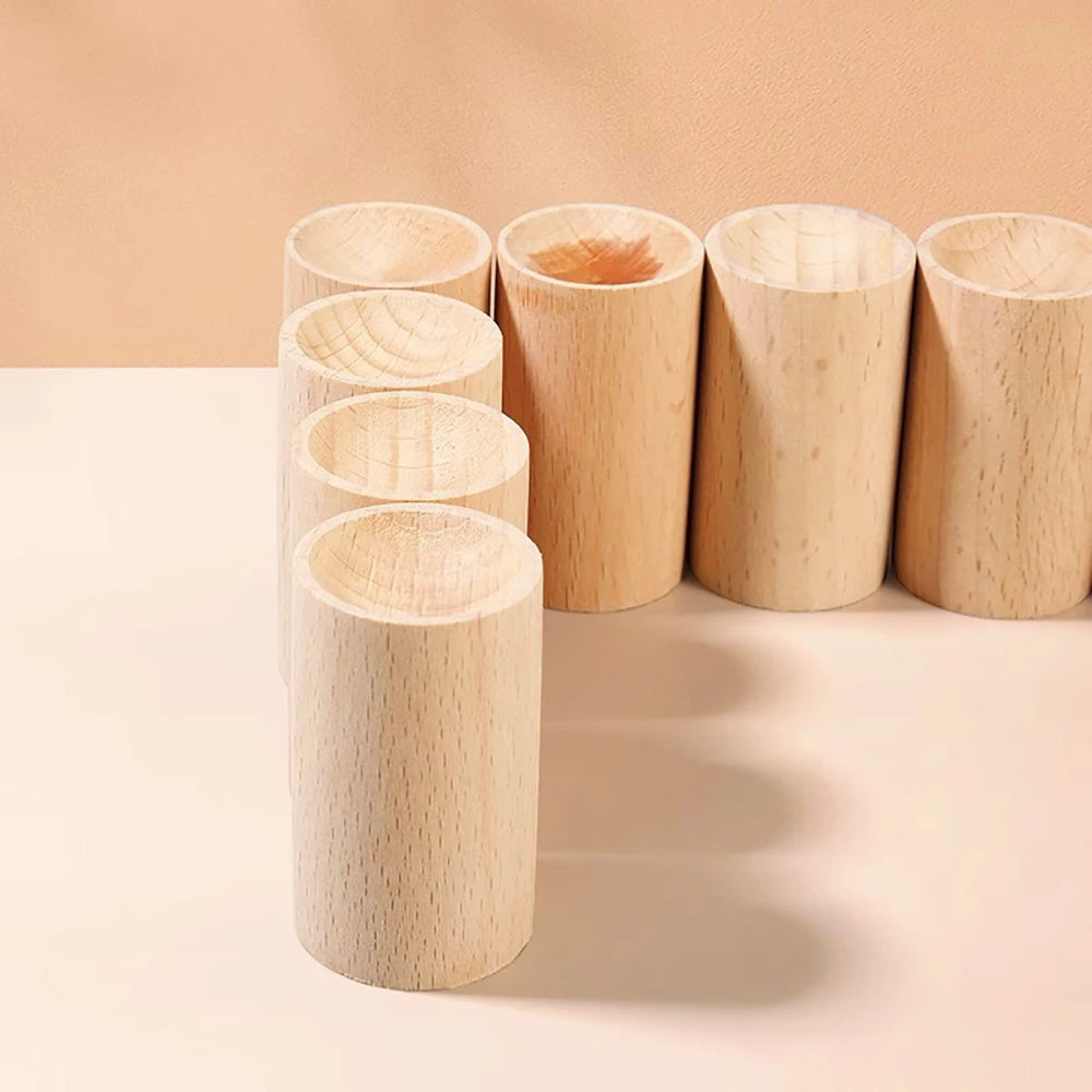 5pcs / 10pcs Holz Diffusor für ätherische Öle, tragbarer Aromatherapie-Holz-Auto-Diffusor, Home Indoor Round Zylinder Duft Spreader