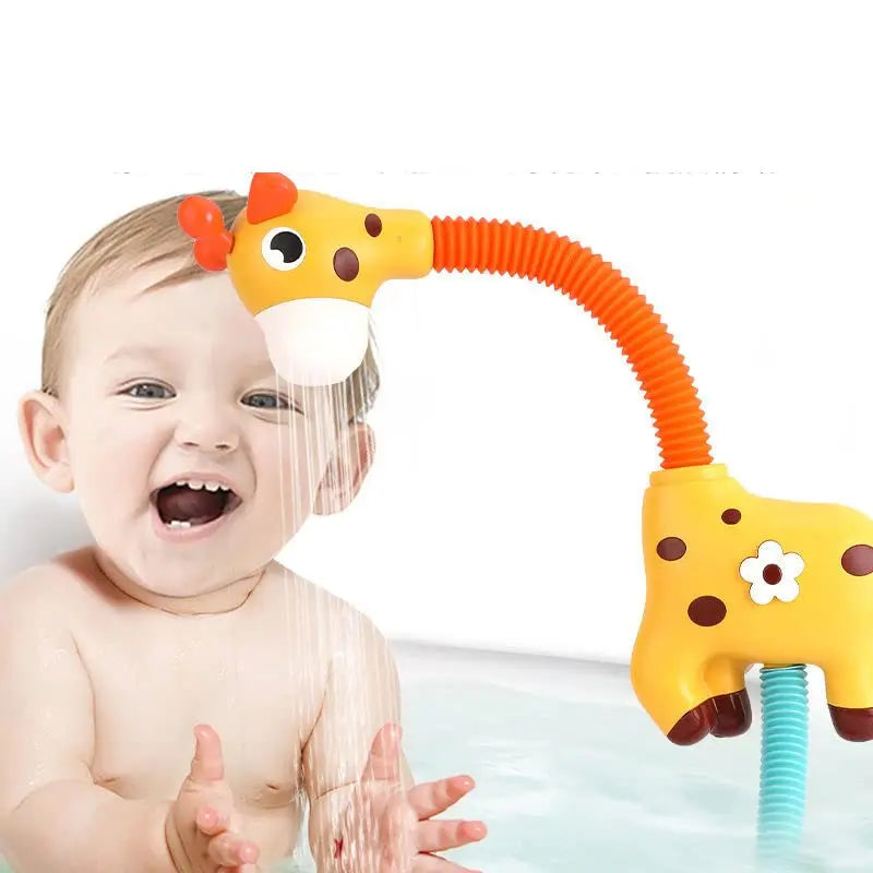 Giraffe Elektrischer Spray Wasserspritzer Sprinkler Baby Badespielzeug Badewanne Dusche Pool Badezimmerspielzeug für Kleinkinder Babys Kleinkinder Geschenke